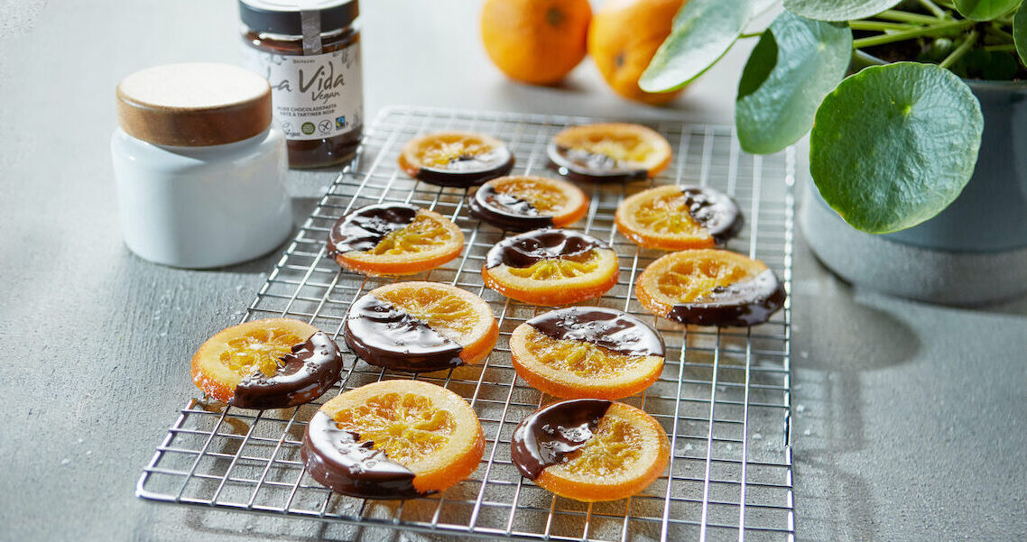 Candied oranges with La Vida Vegan spread